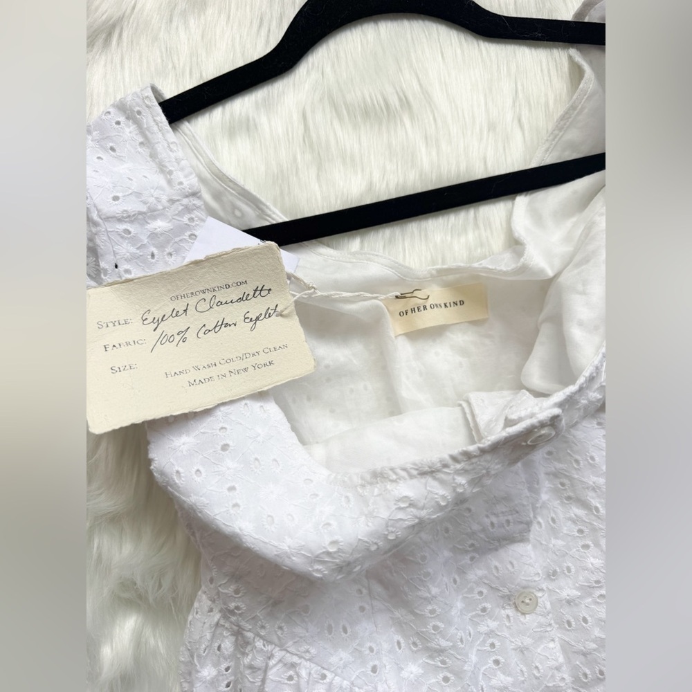 Of Her Own Kind Claudette Dress White Eyelet Small New With Tags — image 5 of 8